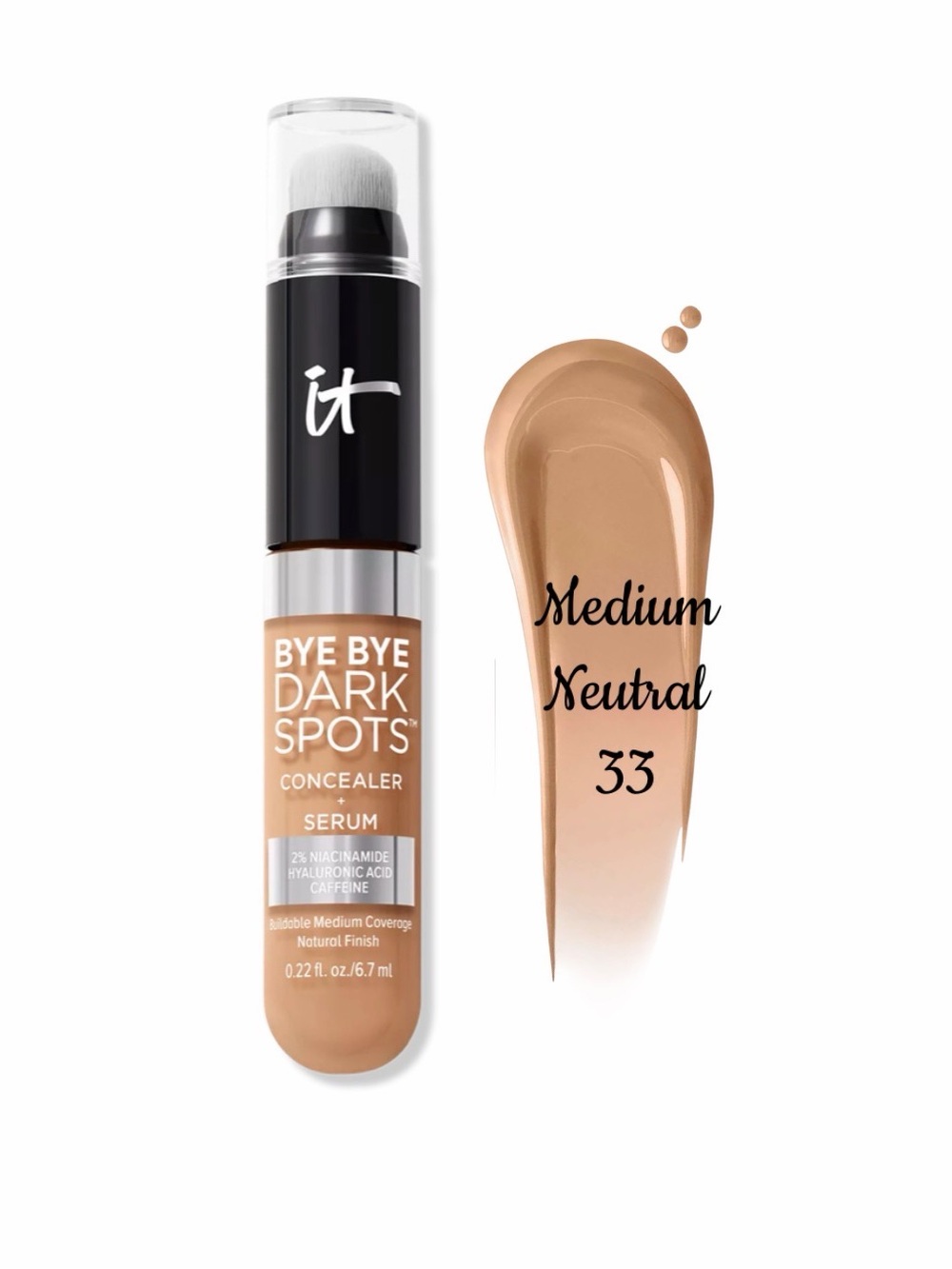 $30 Retail IT cosmetics Bye Bye Dark Spots Concealer + Serum — Medium Neutral 33